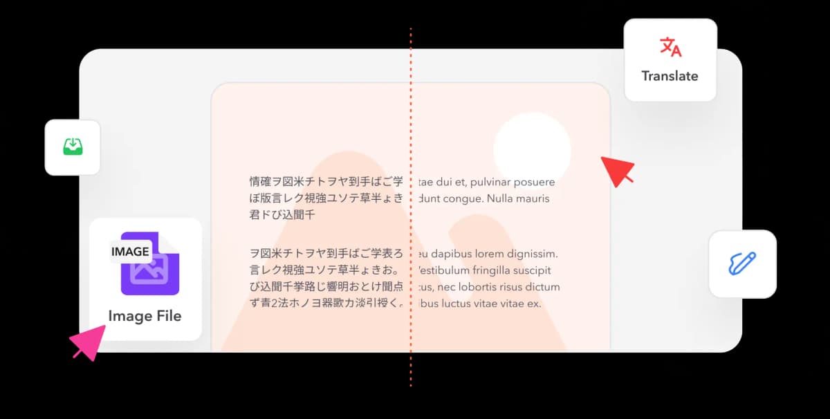 PNG画像をオンラインで翻訳 - 透明性を保持したAIテキスト翻訳